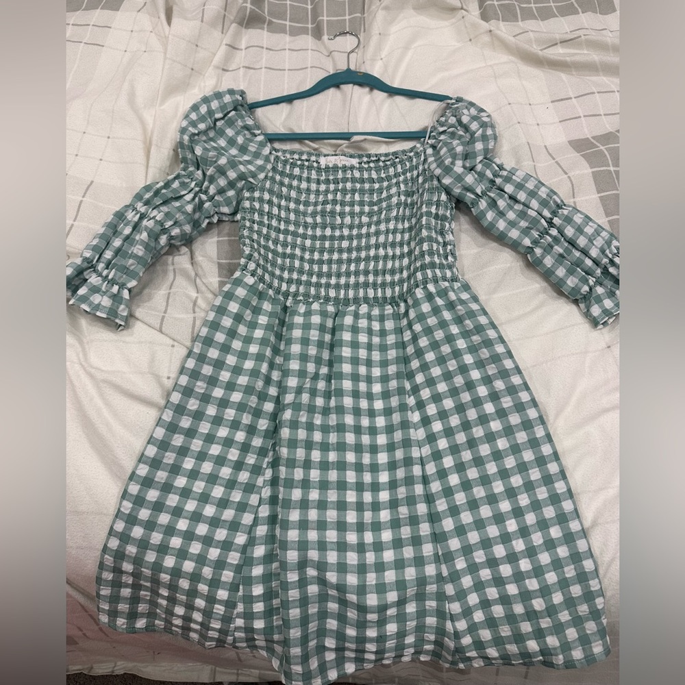 Sea foam green stretchy dress